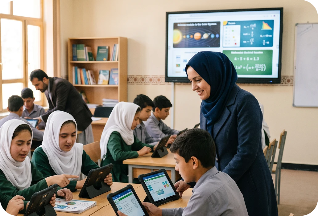 Schools and formal education institutions deploying digital learning in Afghanistan